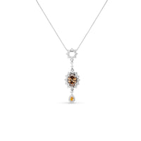 Fancy color diamond pendant - 1.84 Fancy deep Orangy Brown Oval-cut diamond