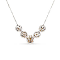 Five Oval Cut Chameleon Graduated Diamond Necklace - 3.58 Carat