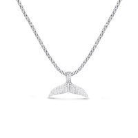 1.10 Carat diamond Whale Tail Fish Nautical Charm Mermaid Tail
