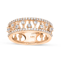Rose Gold Art Deco Eternity Band