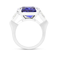 Extra Large Cushion Cut Natural Violet Blue Tanzanite - 14.8 Carat