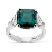 Green Sapphire Engagement Ring - 8.5 Carat