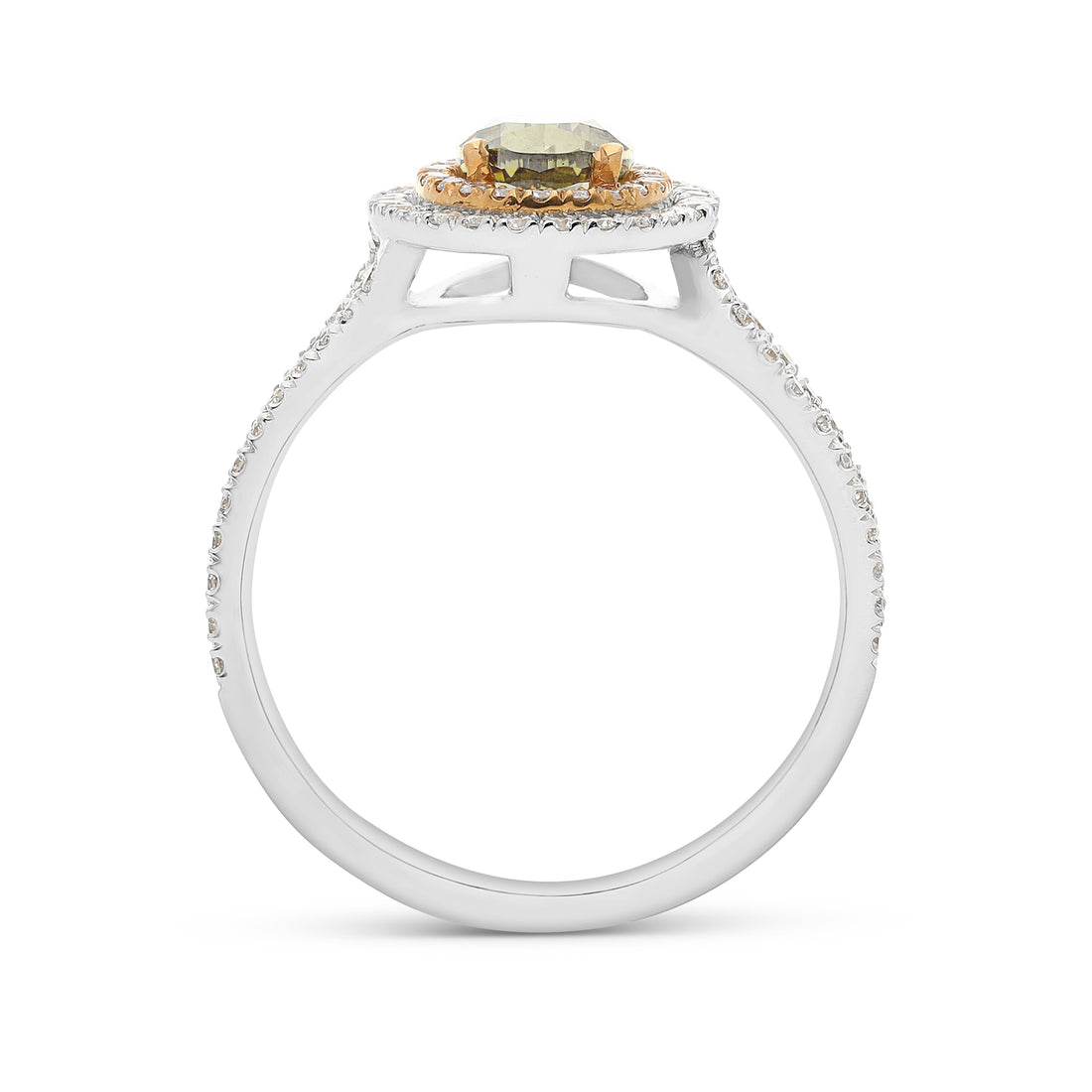 Pear Shape Cut Chameleon and Diamond Ring