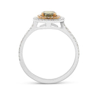 Pear Shape Cut Chameleon and Diamond Ring