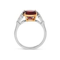Red Spinel Three Stone Gemstone Engagement Ring - 4.25 Carat