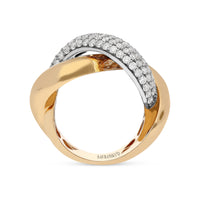 Infinity Yellow Gold Pave Statement Cocktail Ring