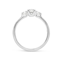 White Gold Three Stone Diamond Ring