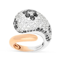 White & Black Diamond Cocktail Ring