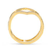 Yellow Gold Open Chevron Band Ring