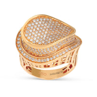 Rose Gold Assembled Pave Ring