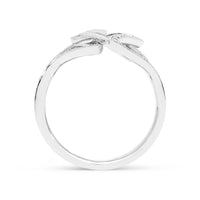 White Gold Intertwined Star of David Ring