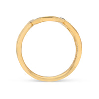 White and Black Diamond Yellow Gold Design Ring