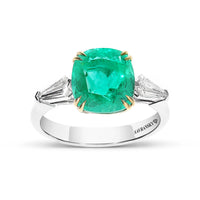 Colombia Green Emerald Ring - 3.57 Carat
