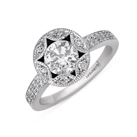 Star of David Diamond Engagement Ring