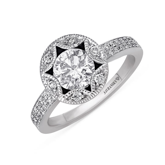 Star of David Diamond Engagement Ring