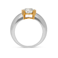 Half Bezel Solitaire Engagement Ring