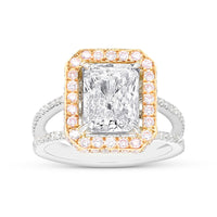 Radiant Cut Diamond Engagement Ring - 4.11 Carat