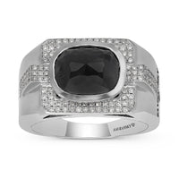 Black Diamond Men's Ring - 4.4 Carat