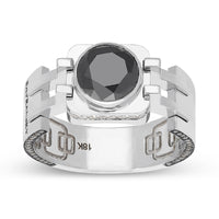 Black Diamond Men's Ring - 3.22 Carat