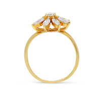 Flower Shaped Diamond Band Ring