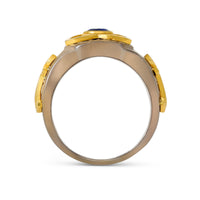 Blue Sapphire Signet Men's Ring - .60 Carat