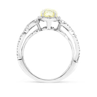 Unique Fancy Yellow Diamond Engagement Ring