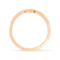 Filigree Rose Gold Pave Diamond Cocktail Ring