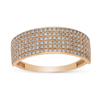 Rose Gold Diamond Pave Ring Band