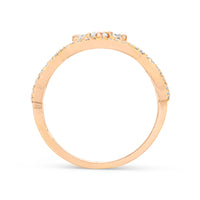 Yellow Gold Scalloped Filigree Diamond Ring