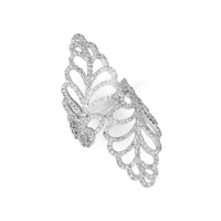 Double Leaf Elongated Diamond Ring