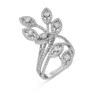 Climbing Leaves Diamond Elongated Ring