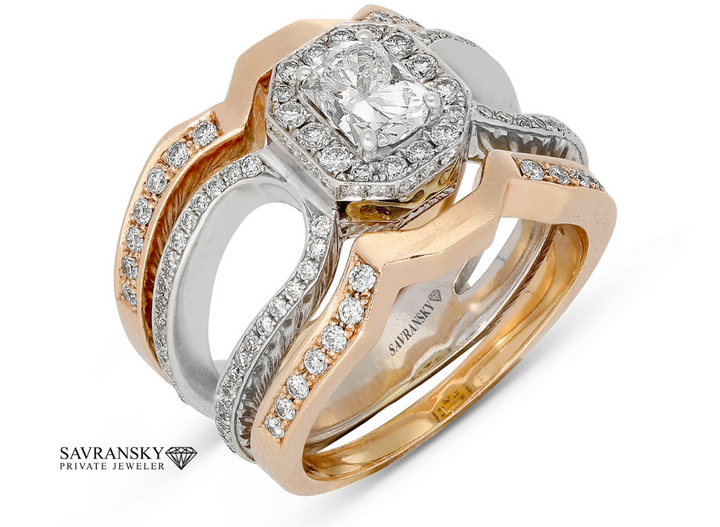 Trending in 2022: Mismatched Stacked Wedding Bands