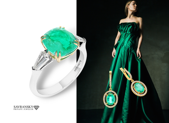 The Perfect Jewelry to Pair with an Emerald Green Dress