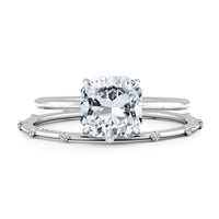 Square Radiant Cut Unique and Graceful Engagement Ring Bridal Set - 644