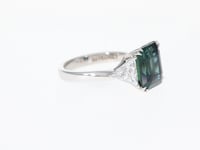 Green Sapphire Engagement Ring - 8.5 Carat