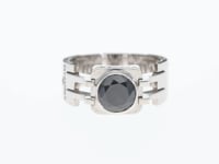Black Diamond Men's Ring - 3.22 Carat