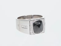 Men's Black Diamond Ring - 4.79 Carat