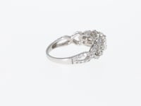 Art Deco Three Stone Diamond Engagement Ring in White Platinum - 2 Carat