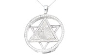 Star of David Western Wall Twist Pendant - .75 Carat