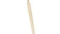 Yellow Gold Diamond Linear Bar Pendant - .42 Carat