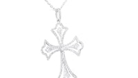 Diamond Pave Cross Pendant Necklace - .65 Carat