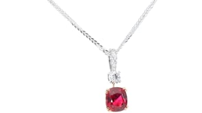 Cushion Cut Red Spinel Pendant - 2 Carat