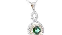 Infinity Diamond and Tourmaline Pendant Necklace - 2.6 Carat