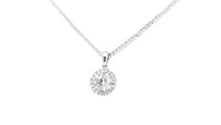 Classic Halo Diamond Pendant Necklace - .7 Carat