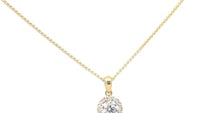 Classic Yellow Gold Diamond Pendant Necklace - .38 Carat