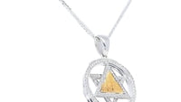 Star of David Western Wall Twist Pendant - .47 Carat