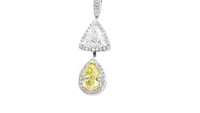 Fancy Yellow and White Diamond Geometric Combo Pendant - 2.6 Carat