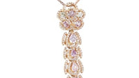 Fancy Color Pink and White Diamond Linear Pendant - 1.6 Carat