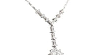 Round Brilliant Cut Diamond Drop Sun Pendant - 1.3 Carat