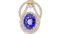 Royal Oval Tanzanite Halo Pendant - 8.5 Carat